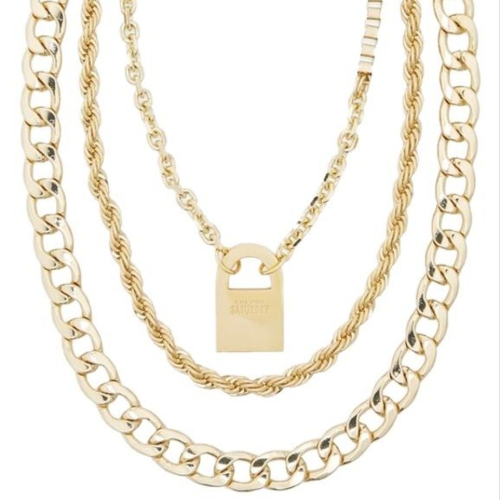 Kate Spade Saturday Gold Plated Padlock Necklace